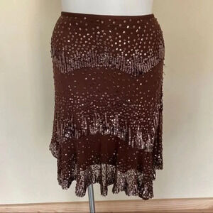 Spiegel brown sequin skirt